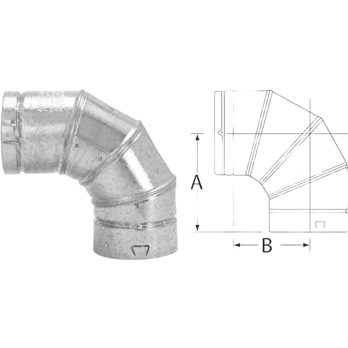Fine Selkirk RV Gas Vent 90 deg. Adjustable Elbow Optimized