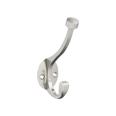 Smart Amerock Adare Two Prong Satin Nickel Decorative Wall Hook Stylish
