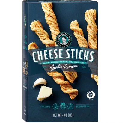 Verified John Wm. Macy's Garlic Romano Cheese Sticks 4 oz. Smooth
