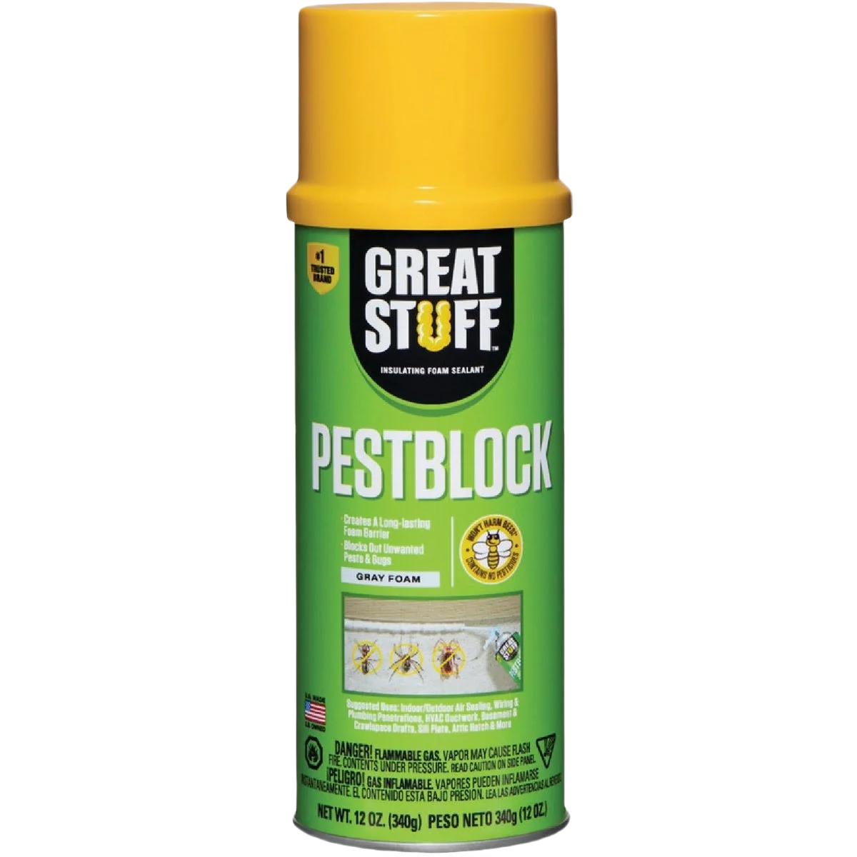 Solid Great Stuff Pestblock Insulating Foam Sealant 12 oz. Long-Lasting