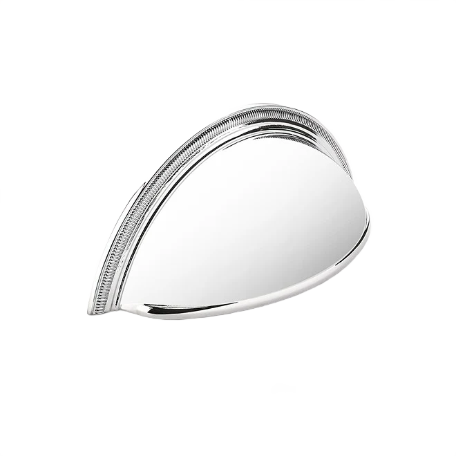 Crafted Schaub Polished Chrome Atherton Knurled Edge Cup Pull High-Quality