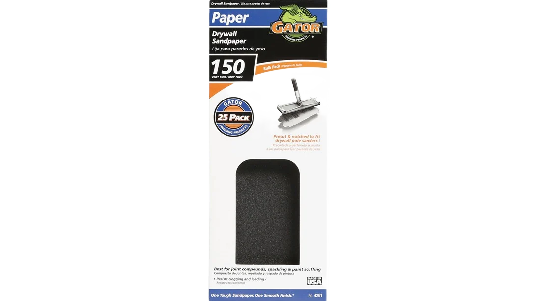 First-Class Gator 4-1 4 x 11-1 4 Drywall 150-Grit Sandpaper Single Sheet Dependable