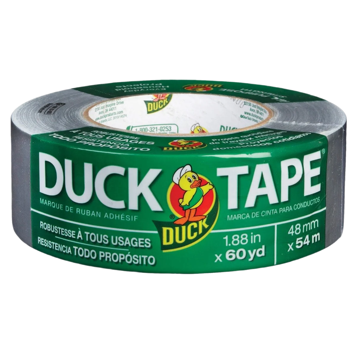 Contemporary Duck Brand Gray All-Purpose Duct Tape 1.88 in. x 60 yd. Excellent