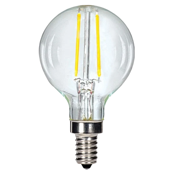 Exceptional Satco 2.5 Watt G16.5 LED Clear Decorative Globe Light Bulb Safe