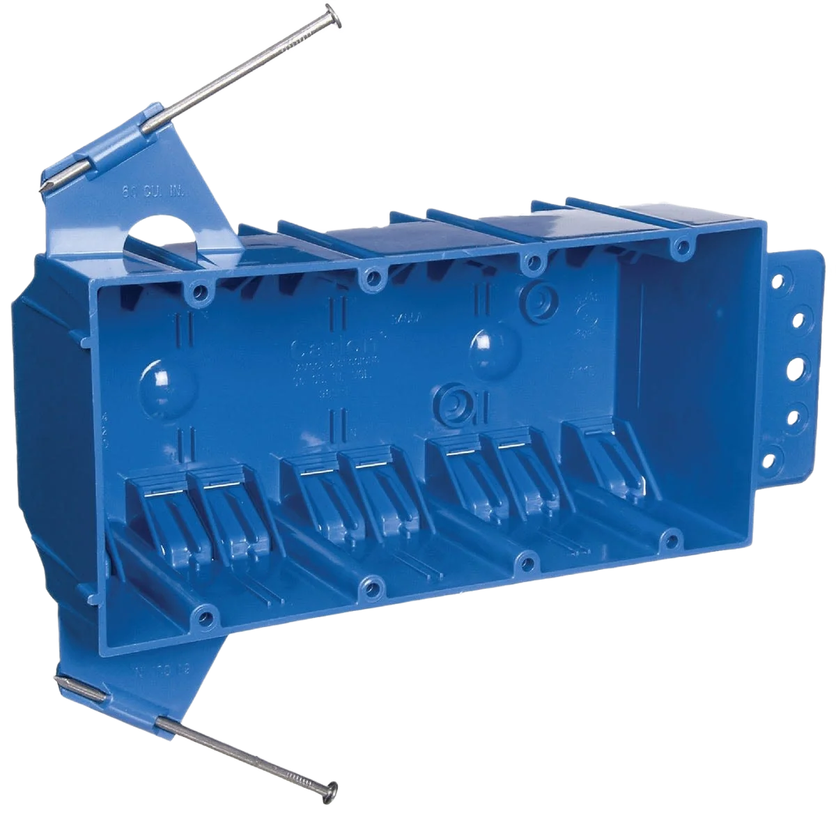 Dependable Carlon 4-Gang PVC Nail On Switch Box Long-Lasting