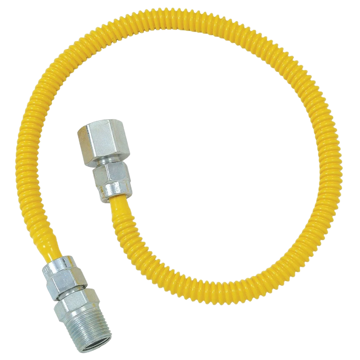 Top-Quality Dormont 3 8 In. OD x 24 In. Coated Stainless Steel Gas Connector 1 2 In. FIP x 1 2 In. MIP Fine