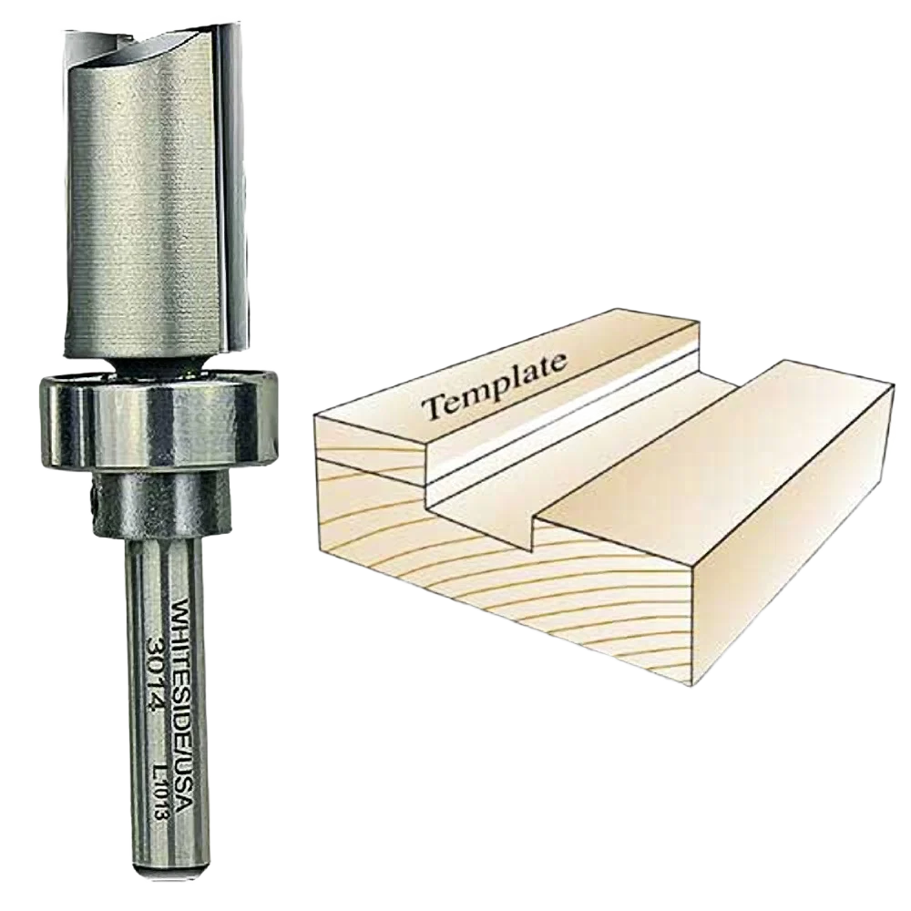 Specialty Whiteside Template Bit 1 4 in. SH x 3 4 in. CD x 1 in. CL Traditional