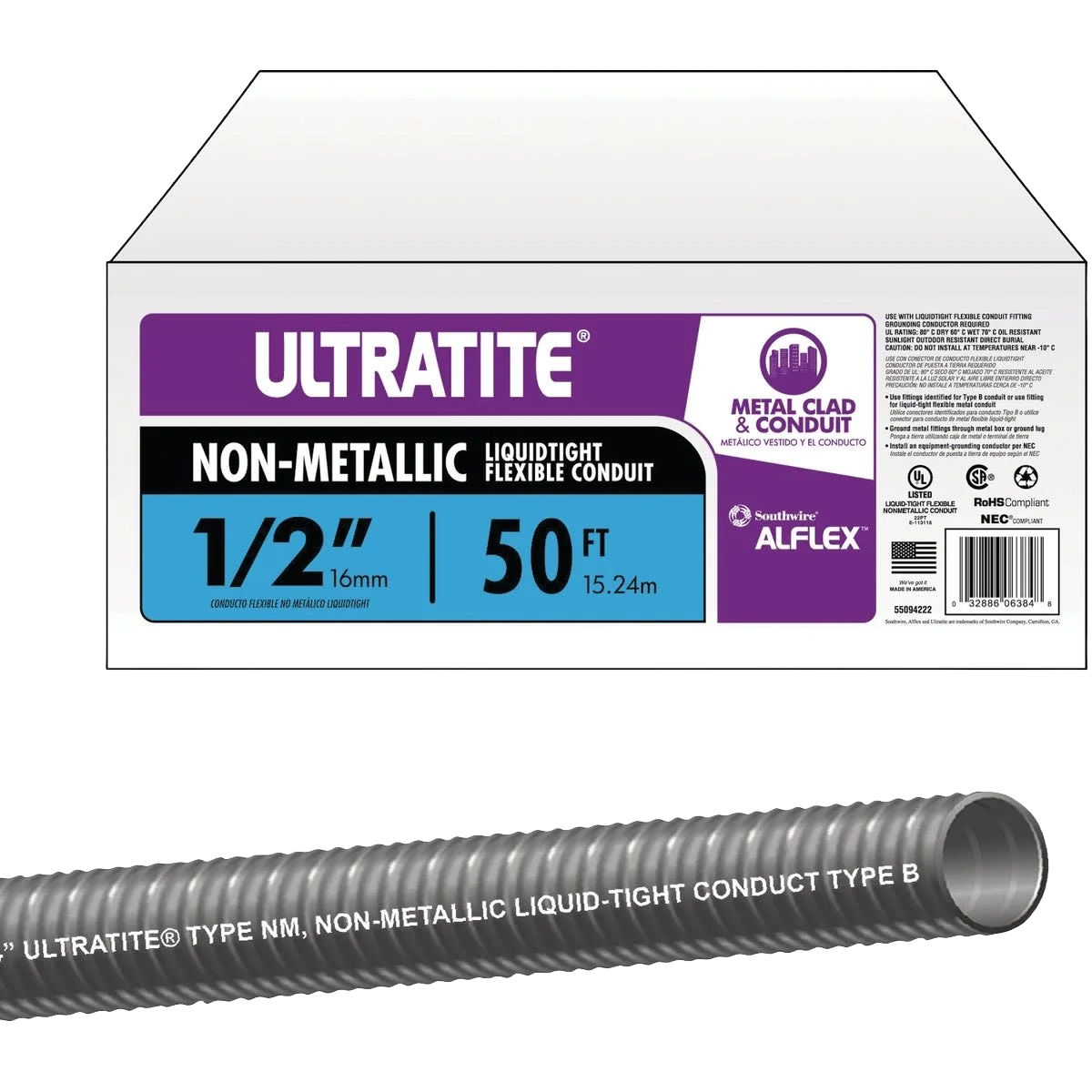 Fashionable Southwire 1 2 x 50' Flexible Nonmetallic Conduit Detailed