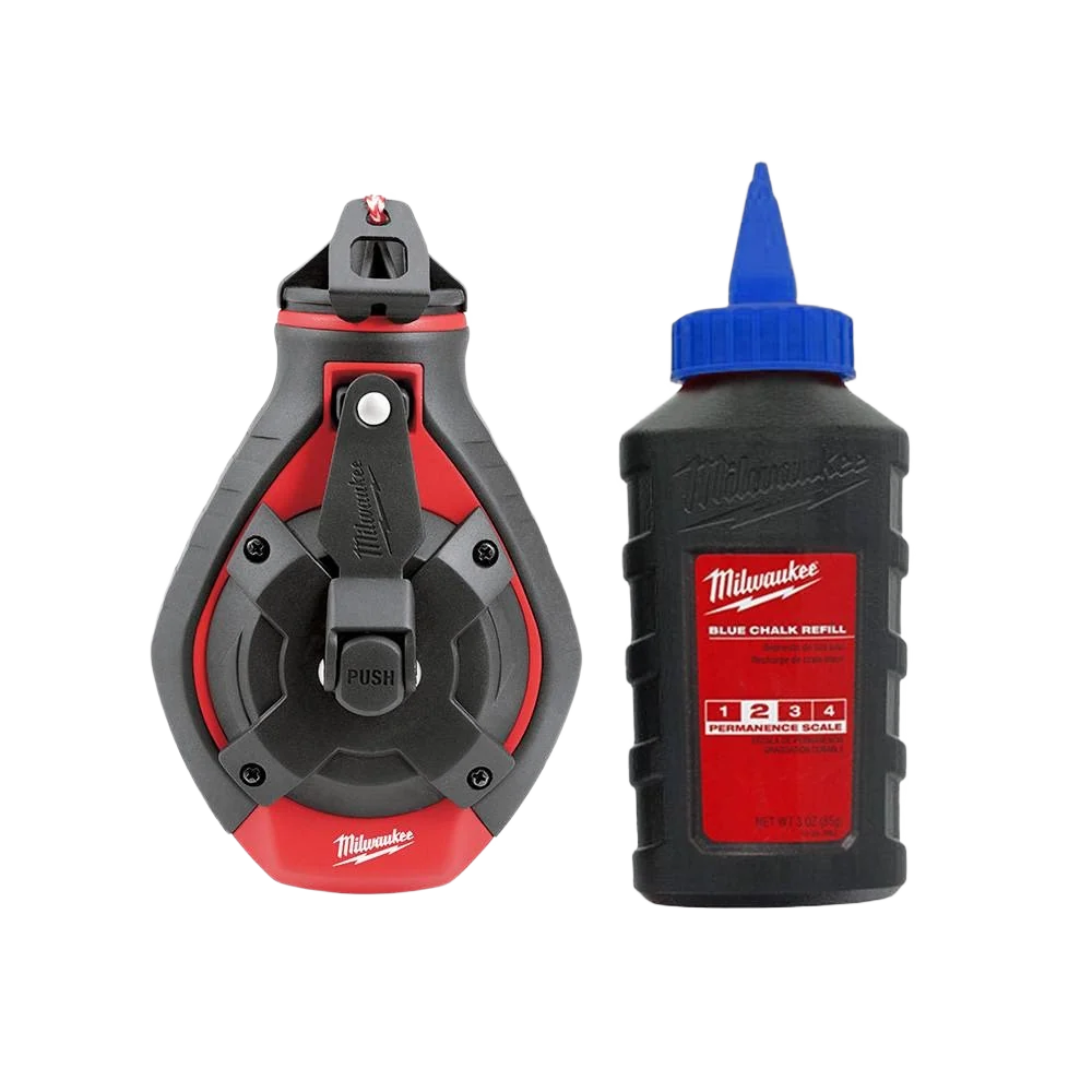 Crafted Milwaukee 100' Blue Chalk Reel Kit Breathable