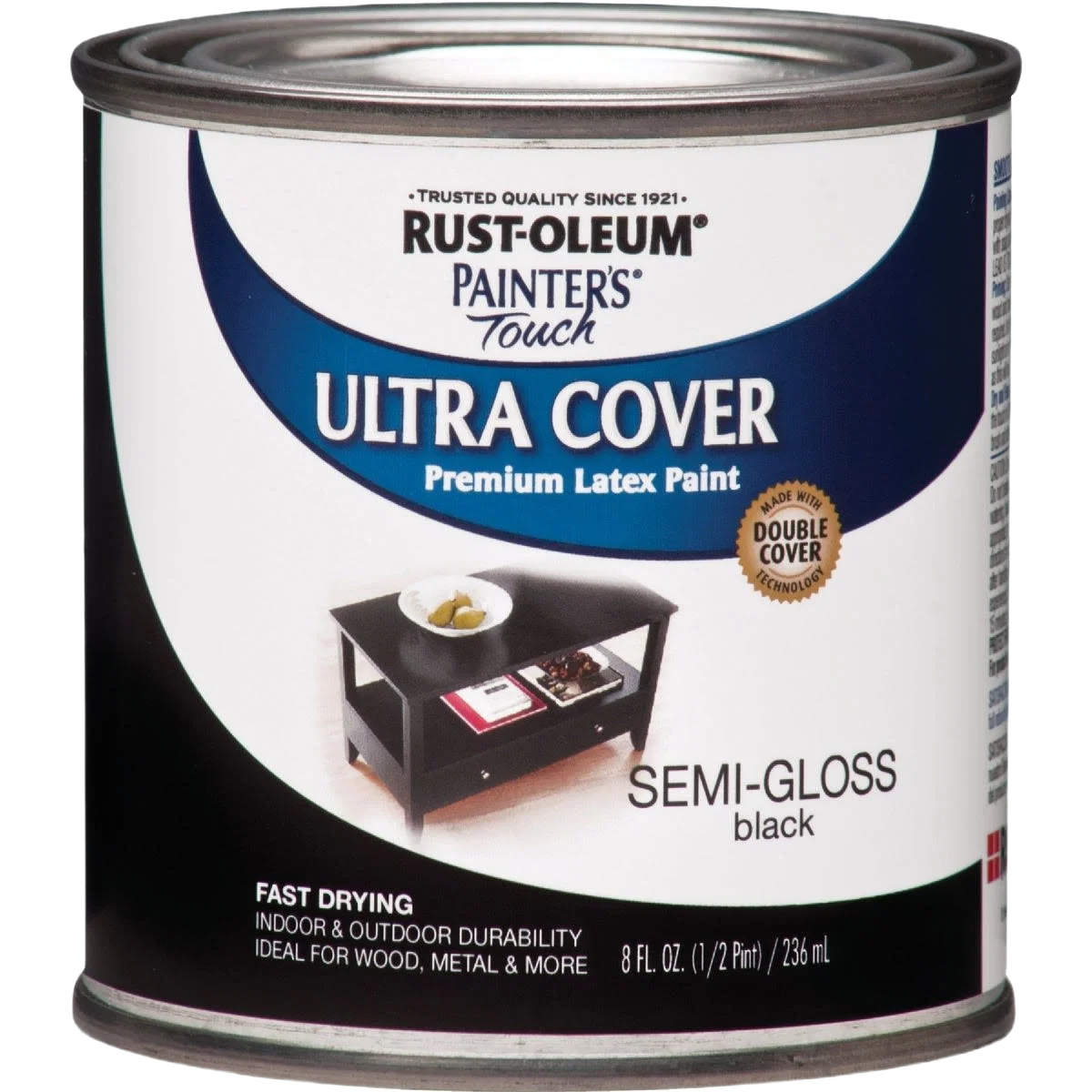 Exceptional Rust-Oleum Ultra Cover Multi-Purpose Semi-Gloss Black Brush-On Paint 1 2 pt. Official