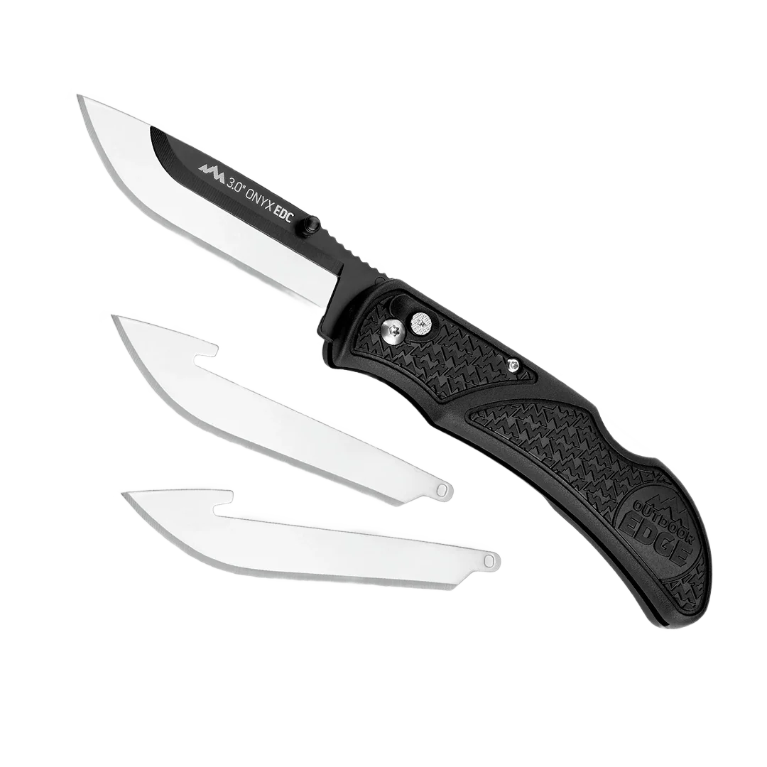 Fine Crafted Outdoor Edge Onyx-Lite Replaceable Blade 3 In. Folding Knife Elegant
