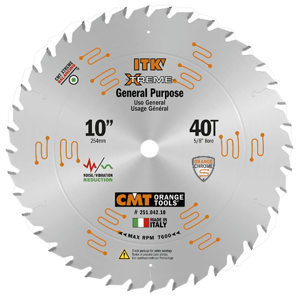 Practical CMT Orange Tools 10 40T General Purpose Circular Saw Blade Premium