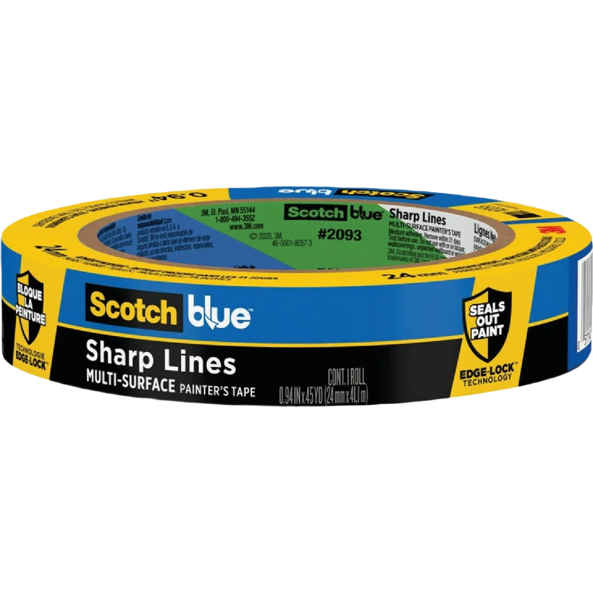 Relaxed 3M Scotch Blue Sharp Lines Painter's Tape 0.94 in. x 45 yd. Fine Crafted