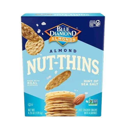 Prestigious Blue Diamond Almond Nut Thins - Hint of Sea Salt - 4.25 oz. Environmentally Friendly