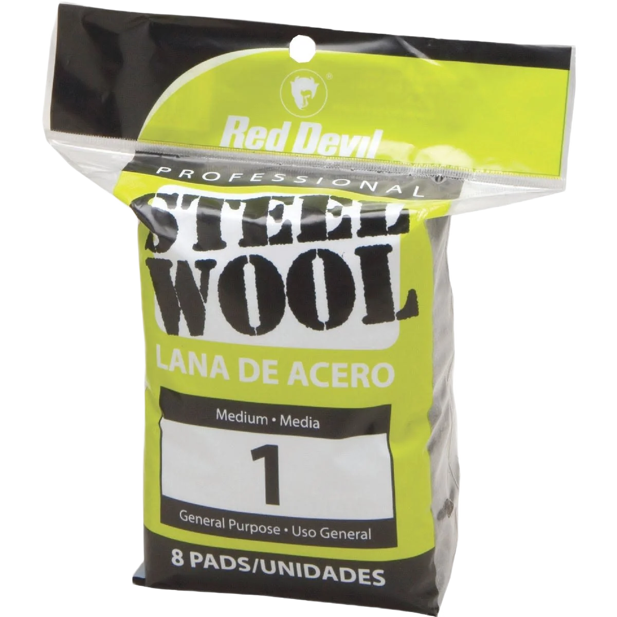 Trendy Red Devil Medium Steel Wool 8-Pack Reusable