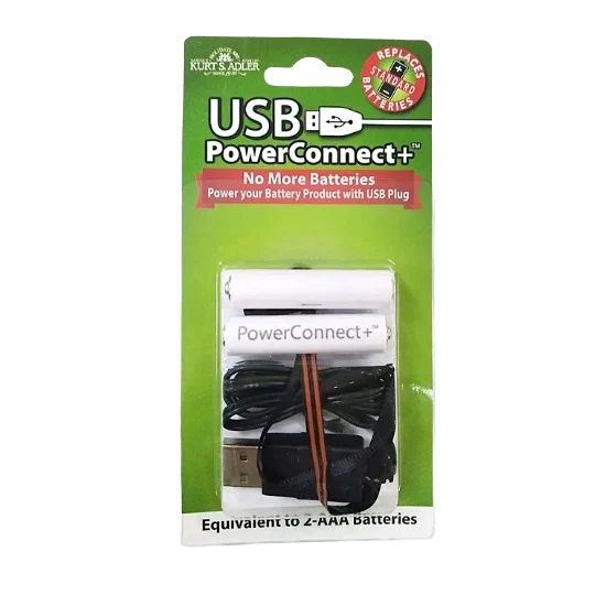 Specialty Kurt S. Adler USB PowerConnect 2 AAA Converter 18 in. Elegant
