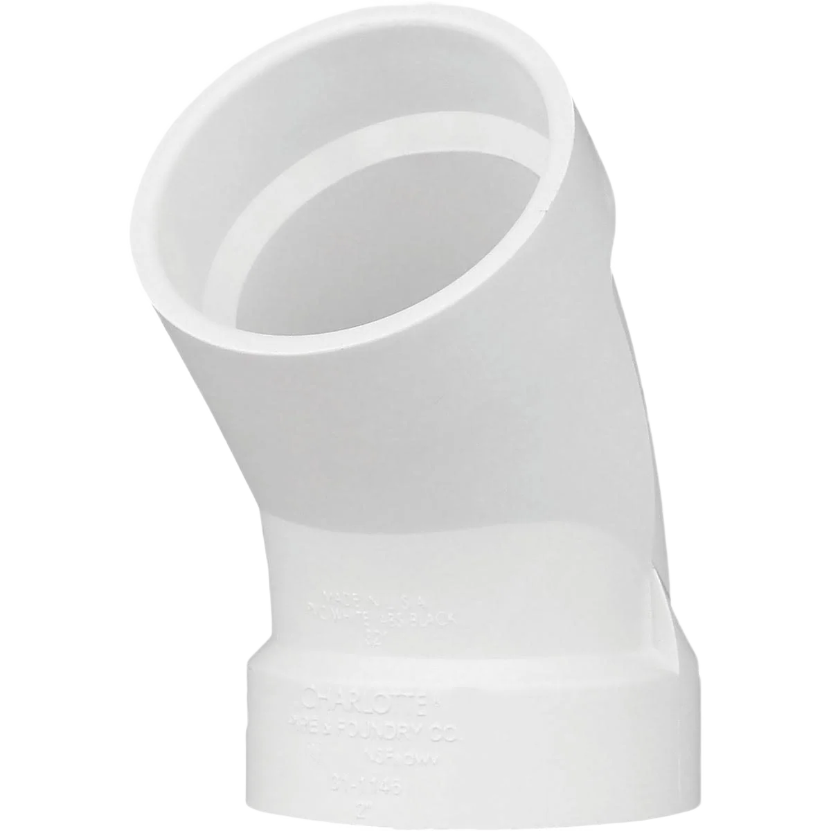 Green Charlotte Pipe 2 In. 45 Deg. DWV Sanitary PVC Elbow Exceptional