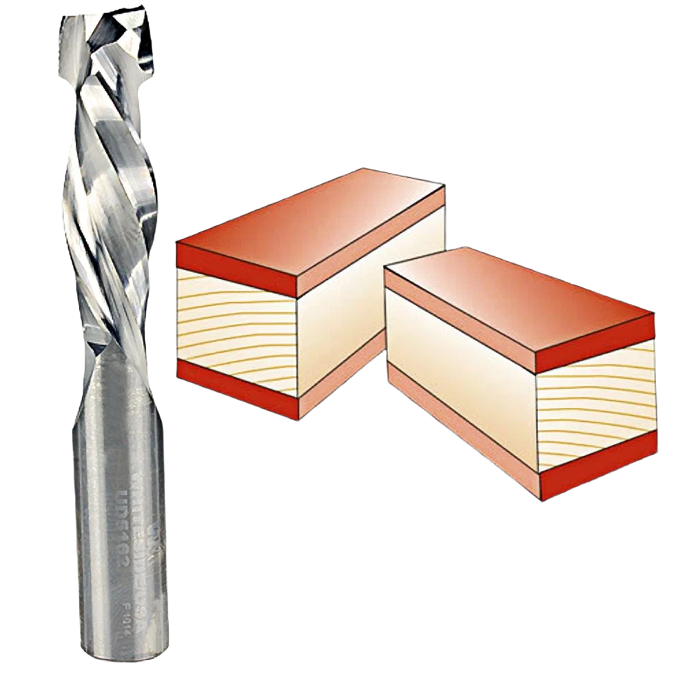 Natural Whiteside Spiral Up Downcut Bit 1 2 in. SH x 1 2 in. CD x 1-5 8 in. CL Reusable
