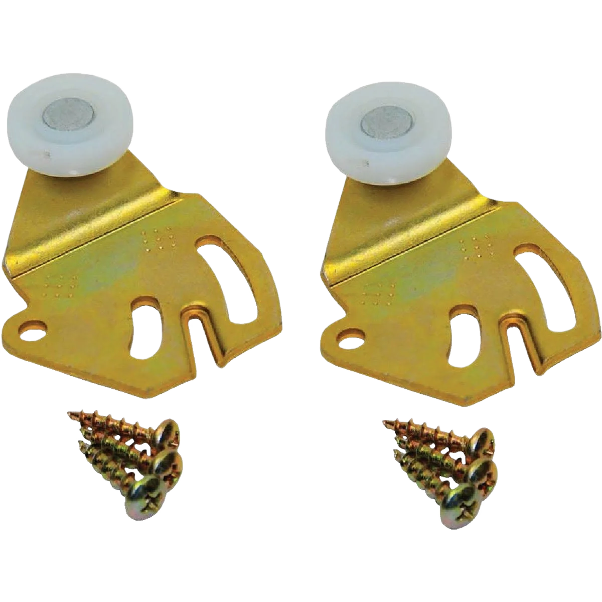 Reusable Johnson Hardware 1 16 in. Offset Single Wheel Door Hanger Set 2-Pack Enhanced