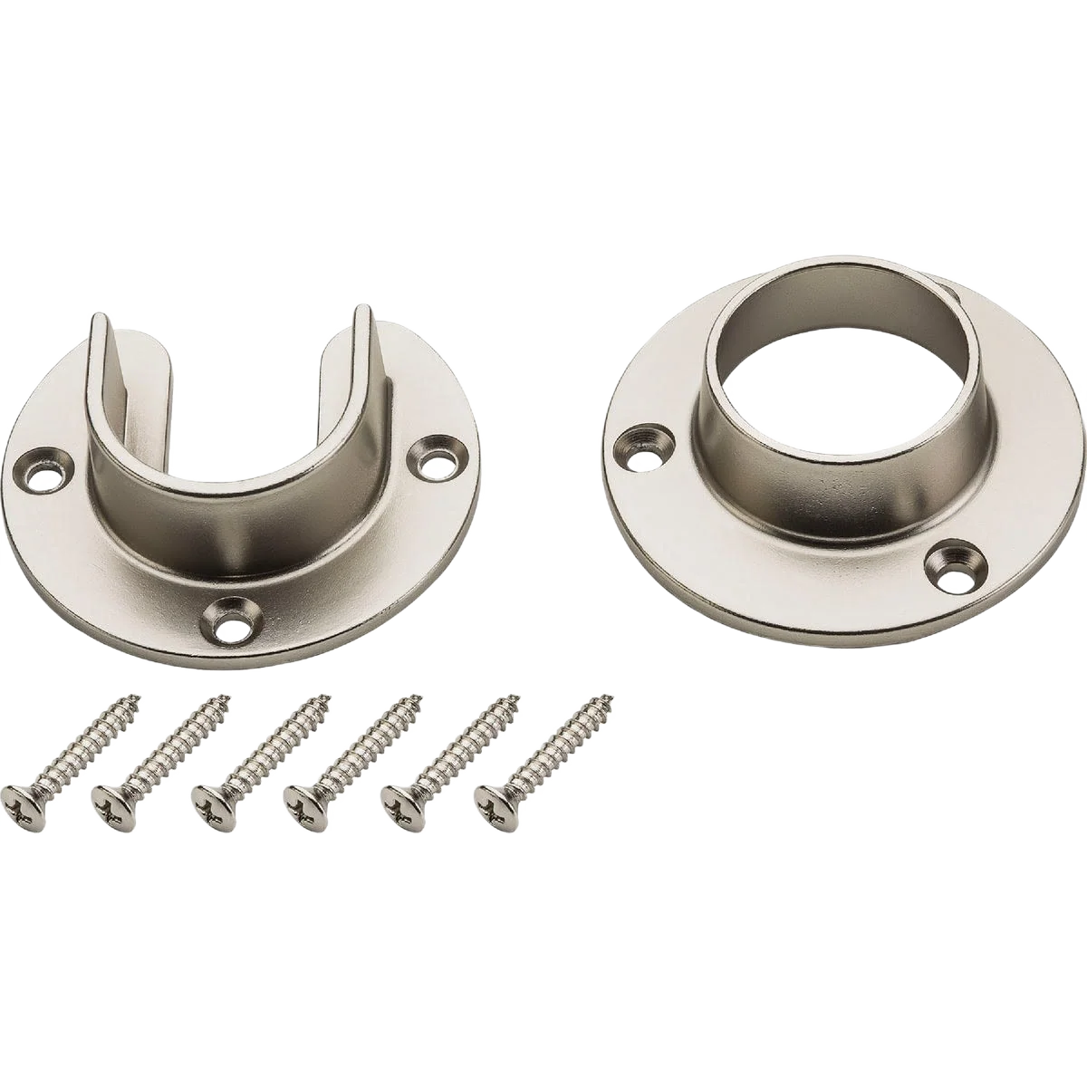 Premium Material Stanley Home Designs 1-5 16 Zinc Closet Rod Socket Satin Nickel 2-Pack Healthy