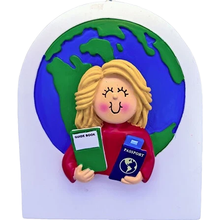High-Grade Ornament Central Personalized Blonde Female Traveler Ornament Elegant