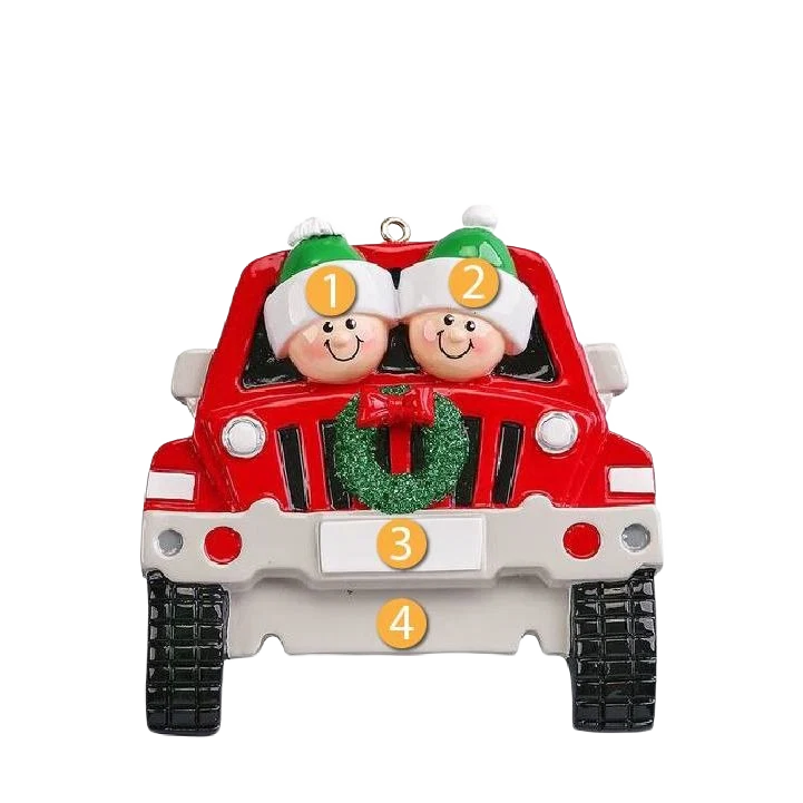 Advanced Rudolph Me Personalized SUV Family of 2 Ornament Superior