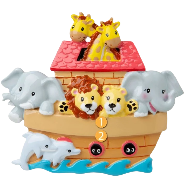 Fine Crafted PolarX Personalized Noah's Ark Ornament Optimized
