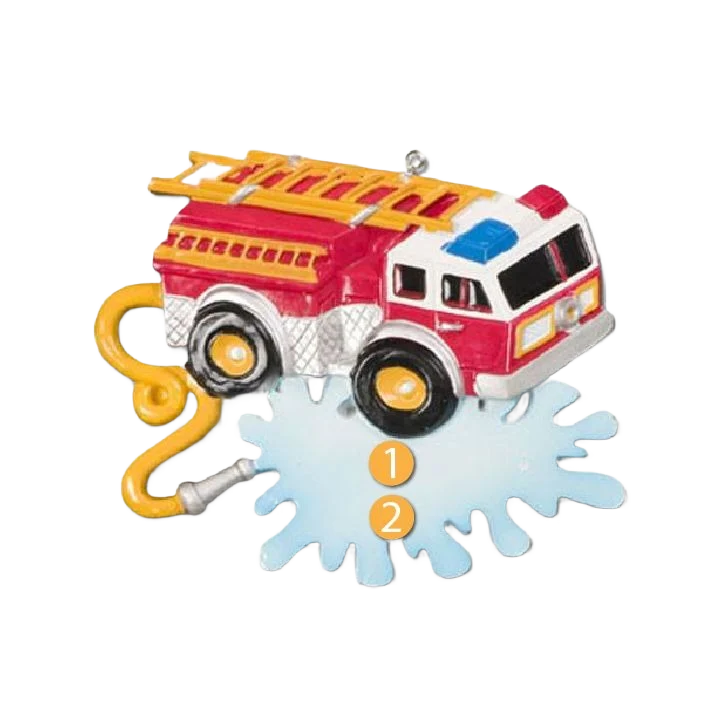 Pure PolarX Personalized Fire Truck Ornament Flexible