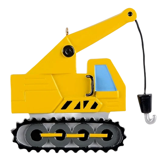 Enhanced Rudolph Me Personalized Crane Truck Ornament Prestigious