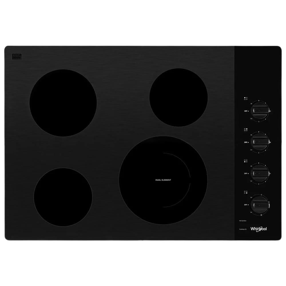 Versatile 30-inch Electric Ceramic Glass Cooktop with Dual Radiant Element Trendy