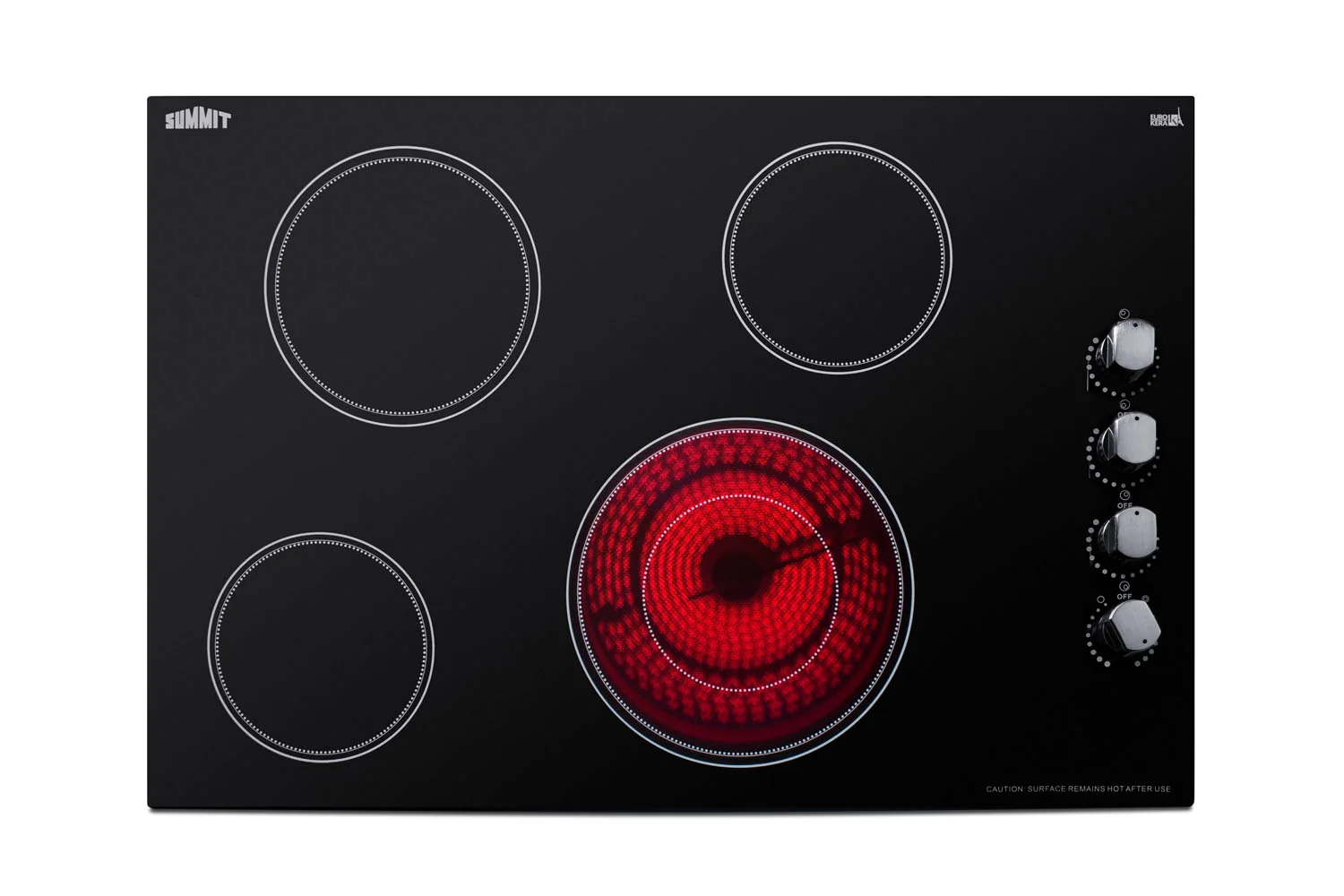 Carefully Designed 30 Wide 208-240V 4-Burner Radiant Cooktop Consistent