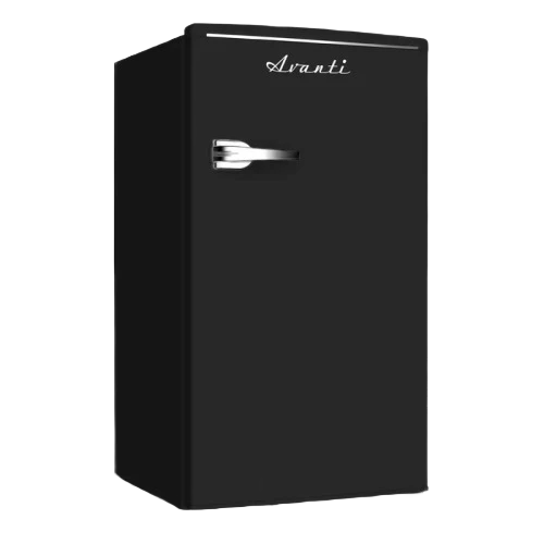 Eco-Friendly Avanti 3.0 Cu. Ft. Retro Compact Refrigerator - Black Professional