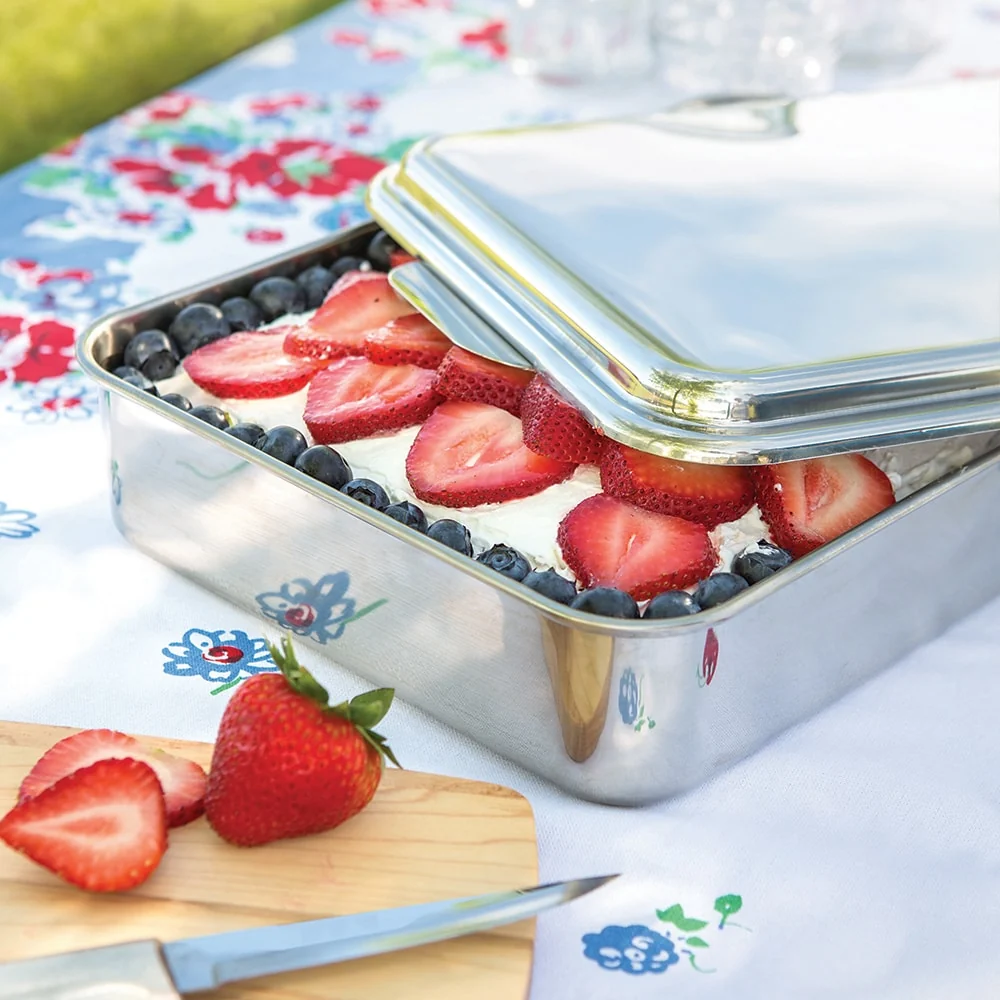 Comfortable Stainless Steel Cake Pan With Lid Expertly Made