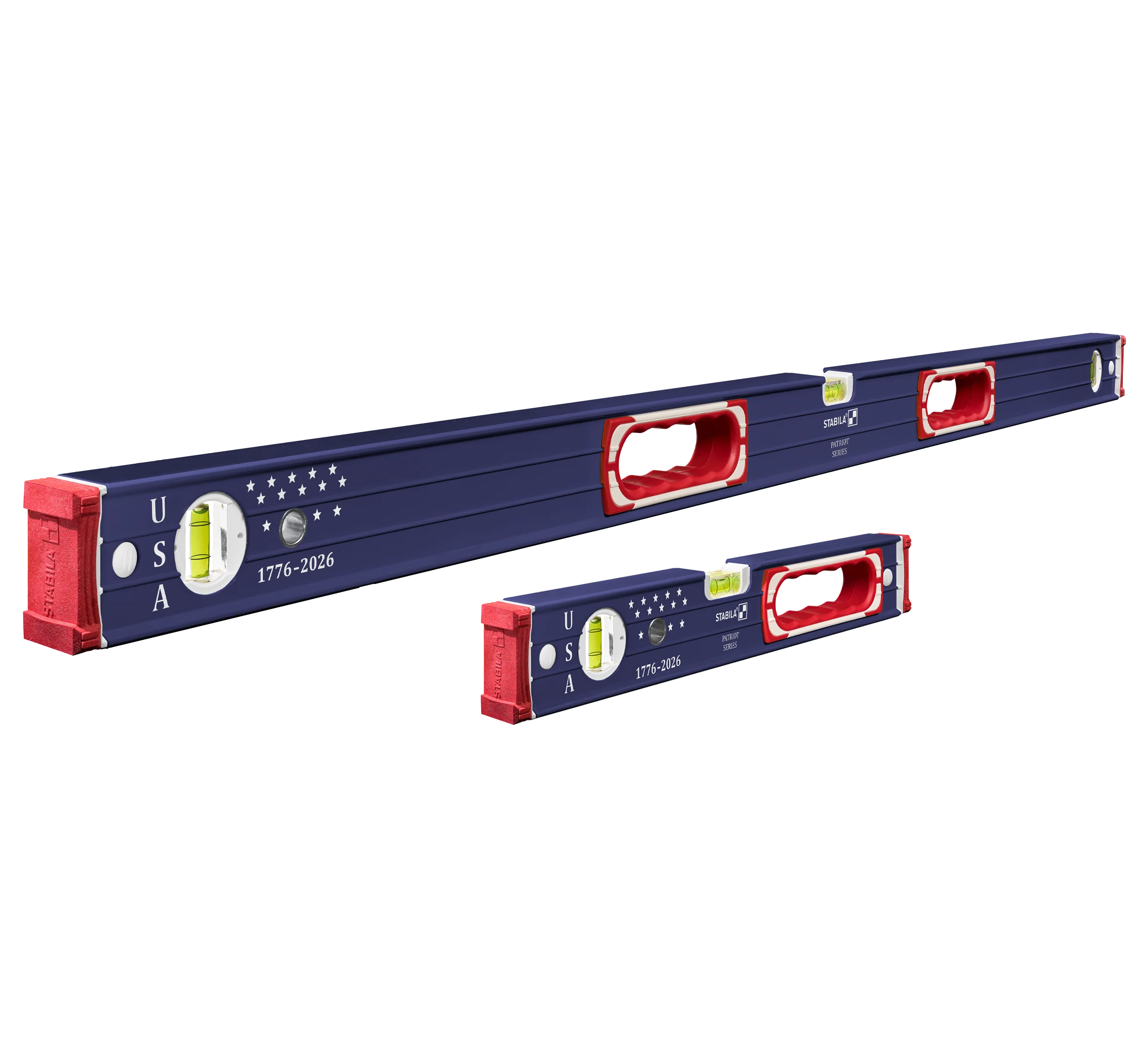 Clean Stabila Limited Edition Patriotic Type 196 Heavy Duty 16 and 48 Level Set Breathable