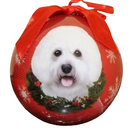 Specialty E S Pets Bichon Frise Christmas Ball Ornament Certified