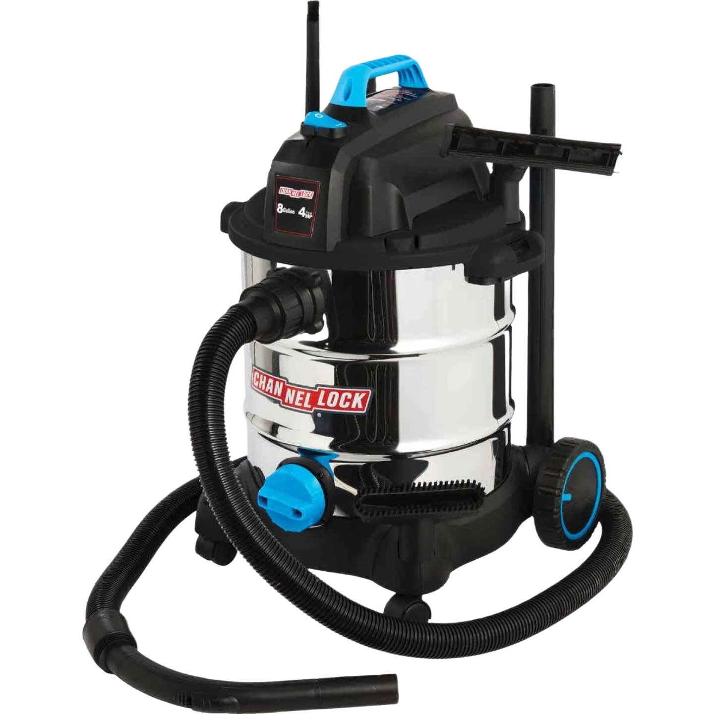 Authentic Channellock 4.0-Peak HP Stainless Steel Wet Dry Vacuum 8 Gallon Premium Material