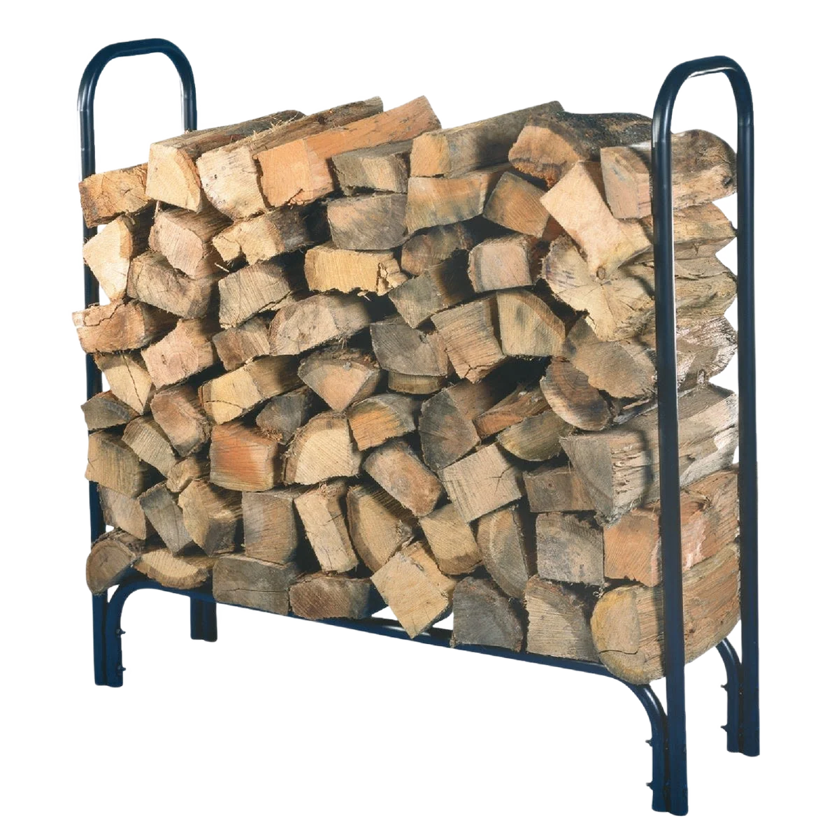 Original Design Home Impressions Black Tubular Log Rack 4 ft. Reliable