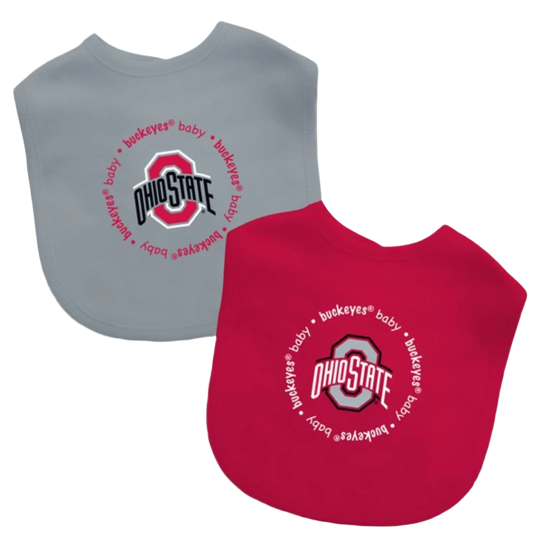Superior Baby Fanatic NCAA Ohio State Bibs 2-Pack Modern