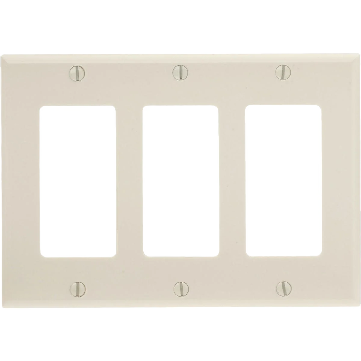 Smart Leviton Decora 3-Gang Light Almond Smooth Plastic Rocker Decorator Wall Plate Modern