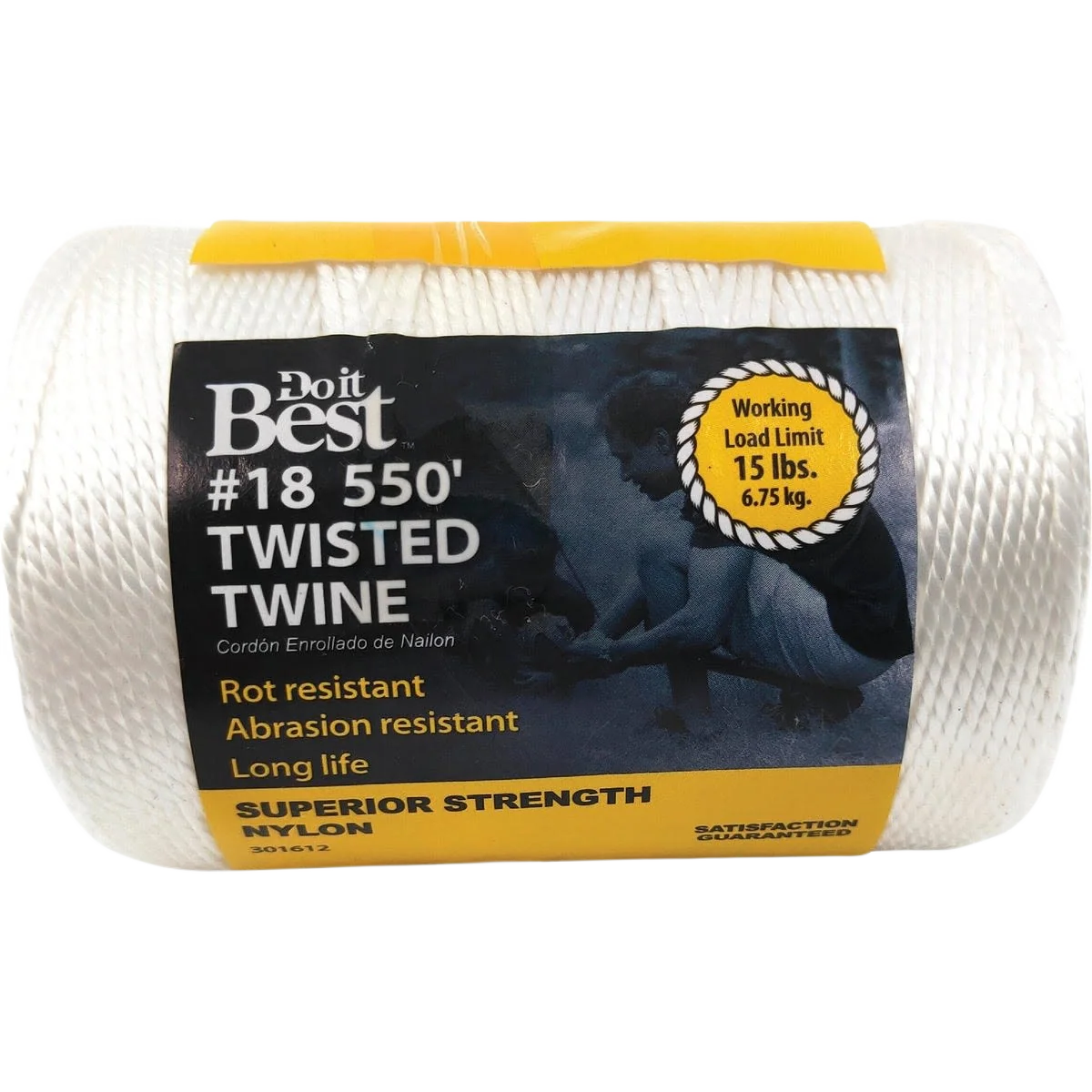 Luxury Do it 18 White Nylon Twisted Twine 550 ft. Durable