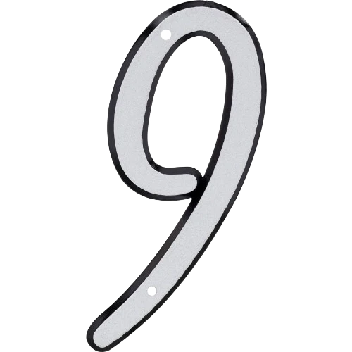 Relaxed Hillman 4-In. Nail On Reflective House Number 9 Fine Crafted
