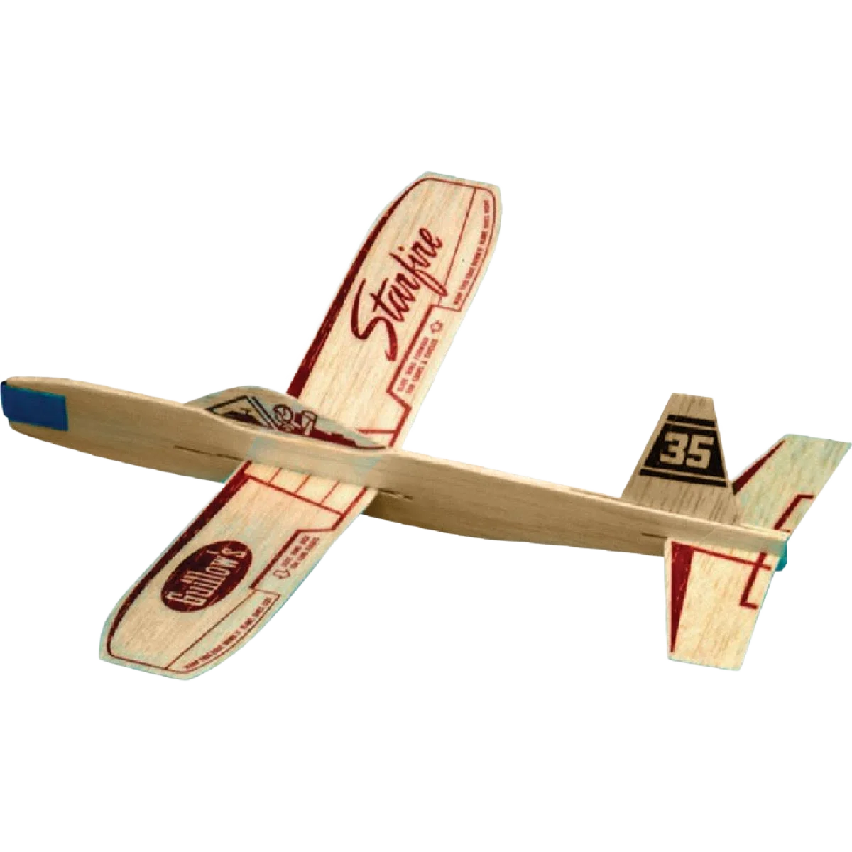 Secure Guillow's Starfire Balsa Wood Glider Plane Environmentally Friendly