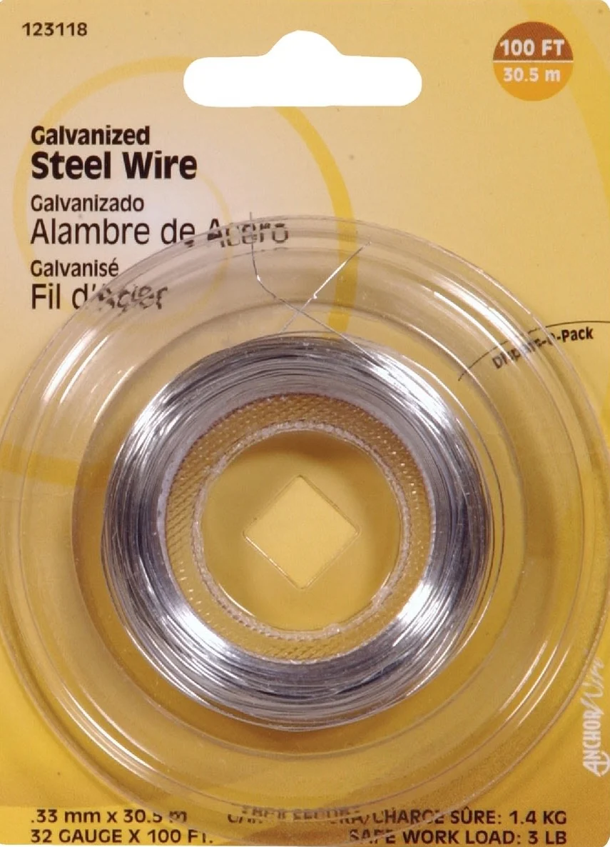 Organic Hillman 100 Ft. 32 Ga. Galvanized Steel General Purpose Wire Artisan
