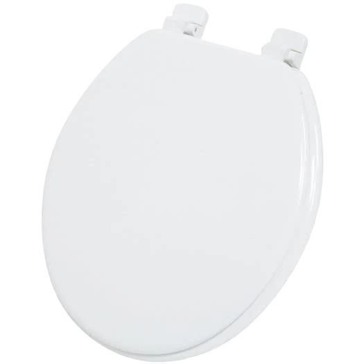 Fast Home Impressions Round Closed Front White Wood Toilet Seat Authentic