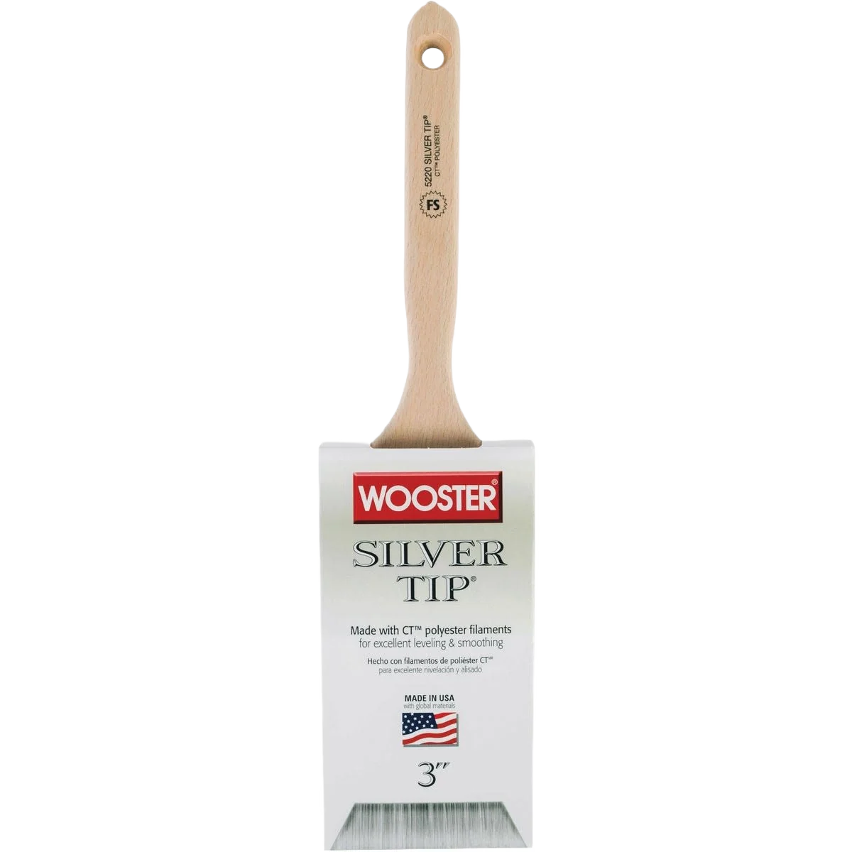 High-Quality Wooster Silver Tip Chisel Trim Flat Sash Paint Brush 3 in. Prestigious