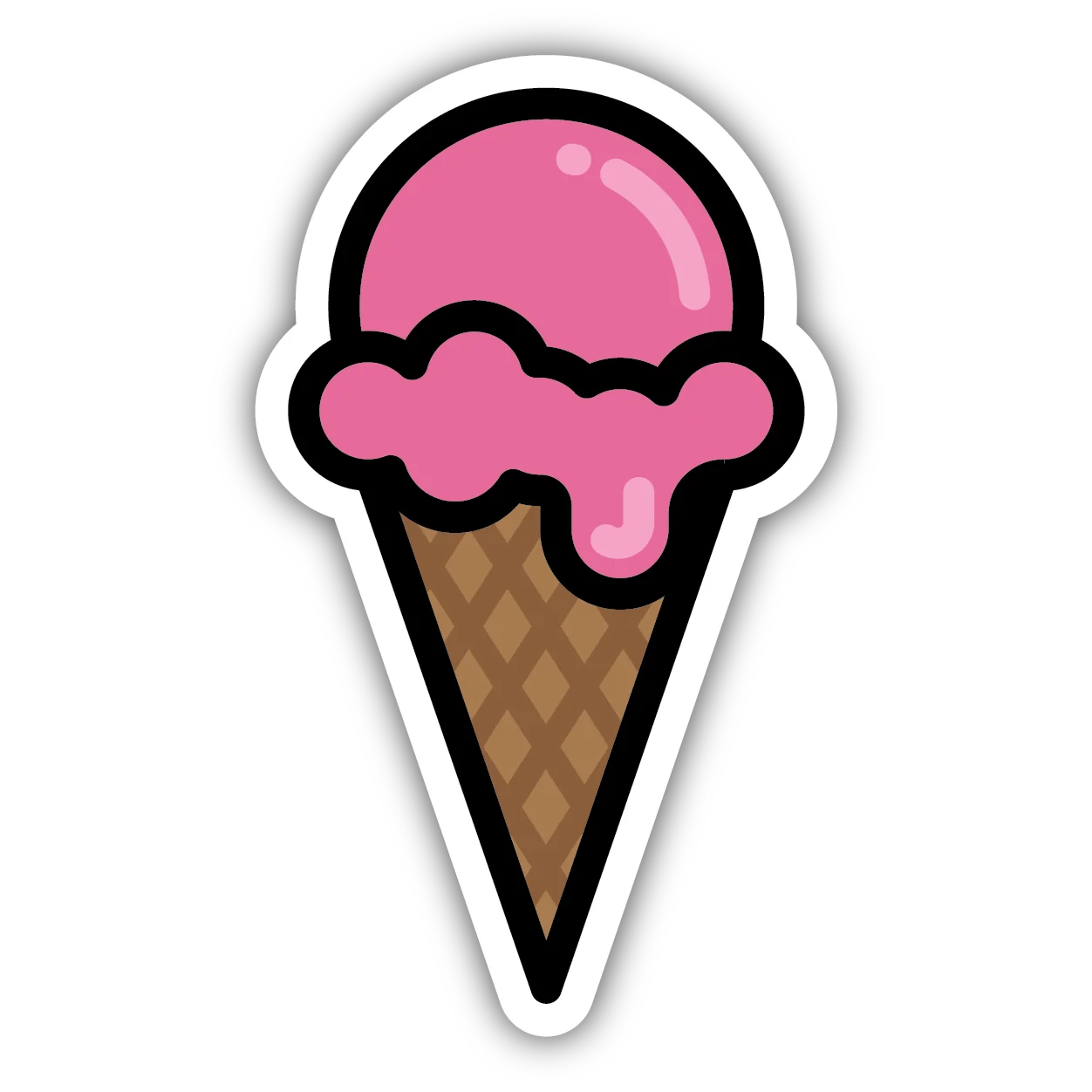 Optimized Stickers Northwest Ice Cream Cone Sticker Original