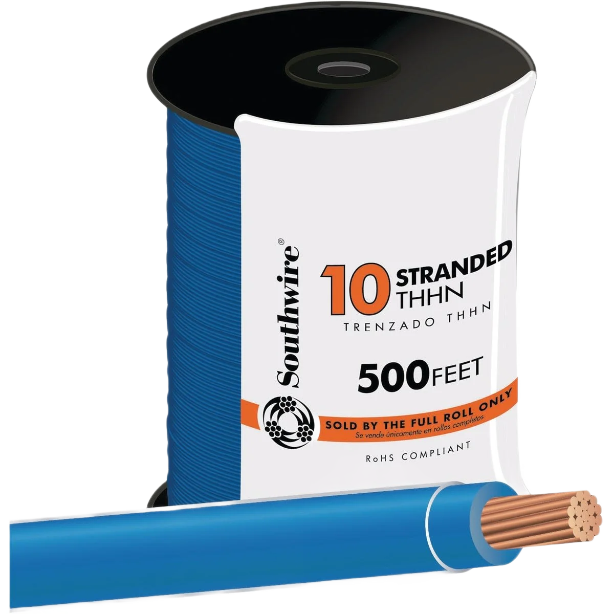Comfortable Southwire 500 Foot 10 AWG Blue Stranded THHN Wire Modern