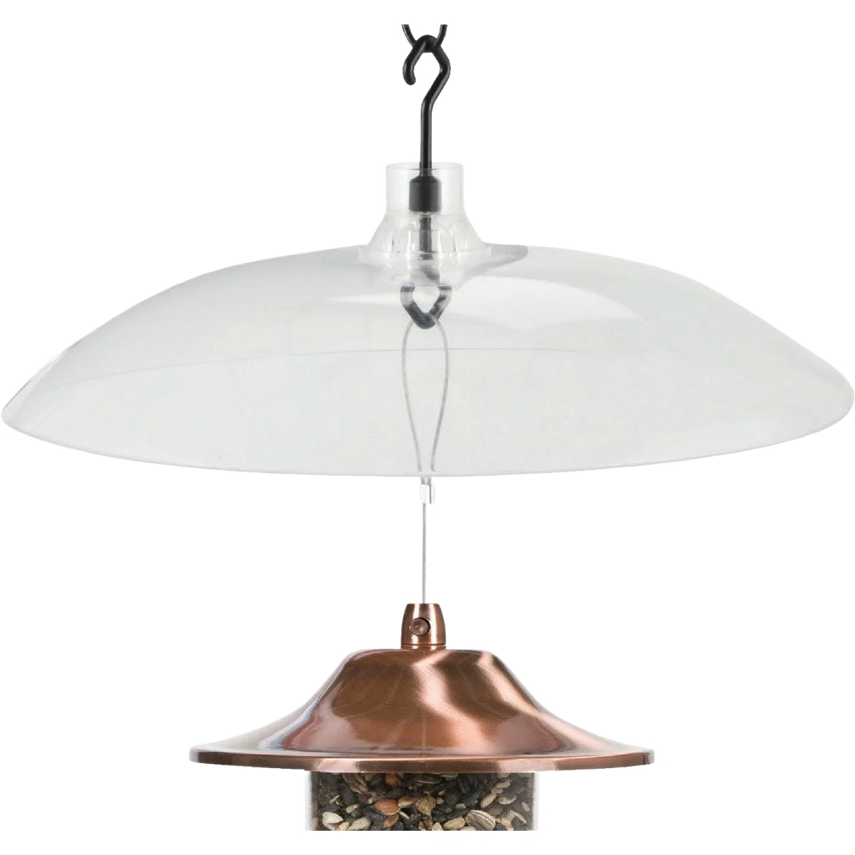 Safe Perky-Pet Transparent Squirrel Baffle 16 in. Contemporary