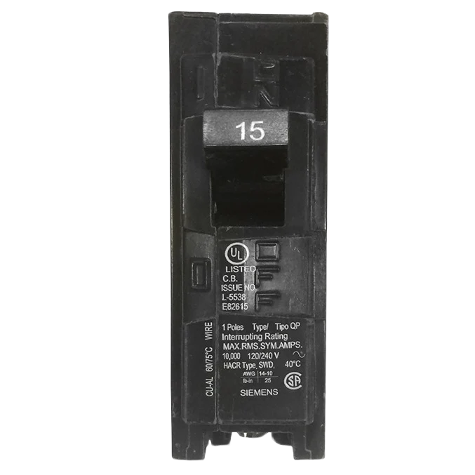 Fine Crafted Siemens Q115 1-Pole Plug-In Circuit Breaker Elegant