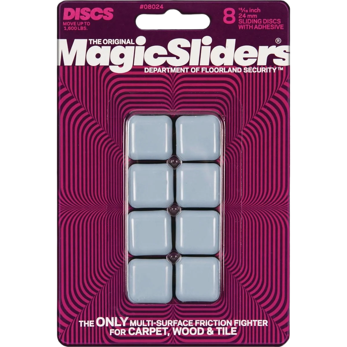 Innovative Sliders 15 16 In. Self Adhesive Square Furniture Glide 8-Pack High-End